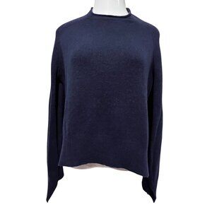Lauren Ralph Lauren Sweater Capelet Shrug Poncho, Navy, OS